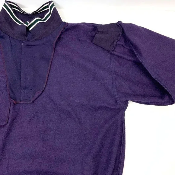 Vintage 90s Christian Dior Monsieur Quarter Button Navy Sporty Sweatshirt Sz L - Picture 16 of 16